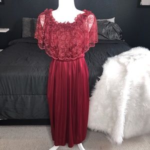 Handmade Deep Red Gown (Perfect for a Wedding!)